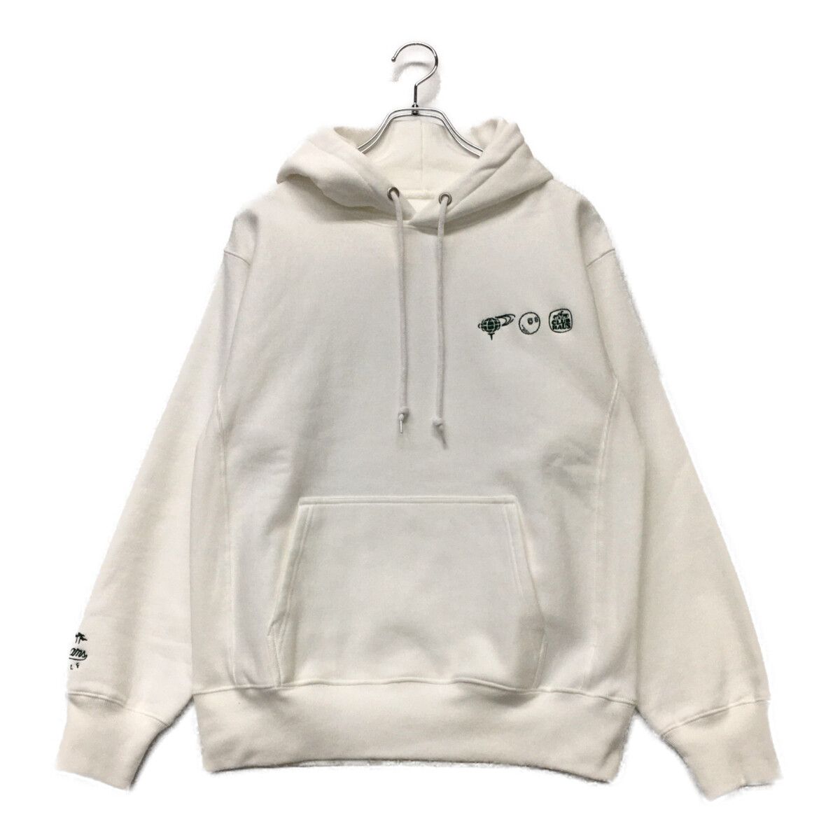 【新品未使用タグ付】beamsgolf malbon clubhausパーカー 中古 メンズ マルボンゴルフ MALBON GOLF パーカー M 白 ホワイト