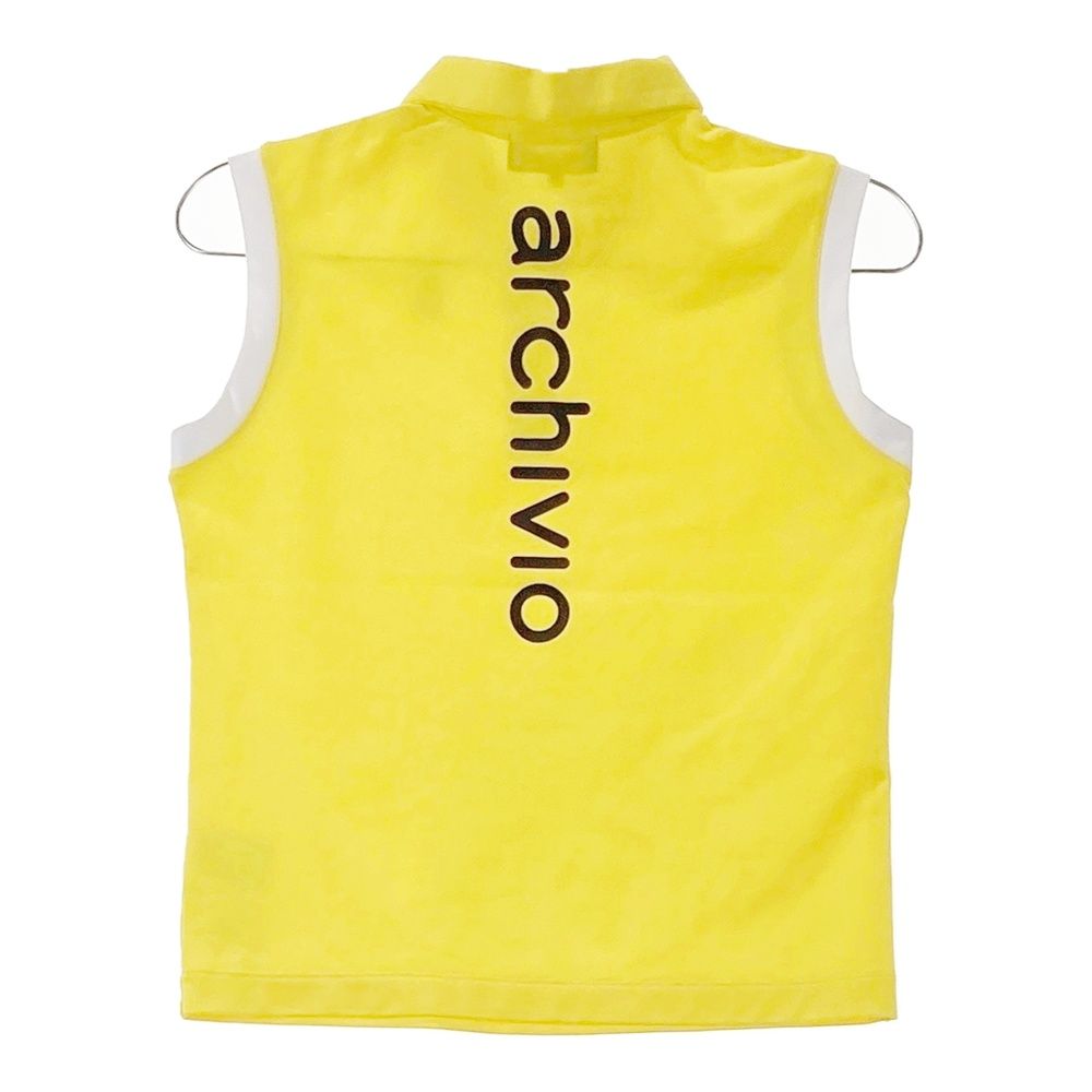 サイズ 36 ARCHIVIO アルチビオ ノースリーブポロシャツ イエロー系 240101474369 ゴルフウェア レディース ストスト