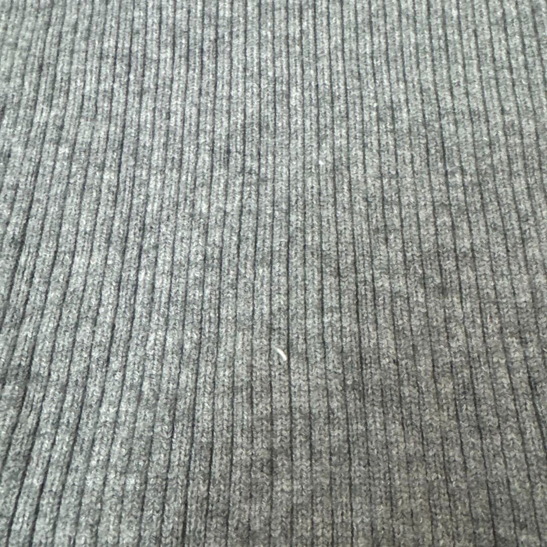 グレー バルーンスリーブ タートルネックセーター レディース