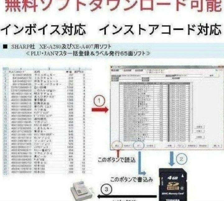シャープレジスターXE-A280 PC連携 スキャナ付き 2801593 - メルカリ
