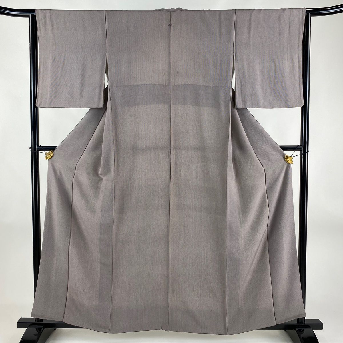 江戸小紋 身丈159cm 裄丈63cm S 袷 栗田政一 落款 万筋 灰紫 正絹 名品  