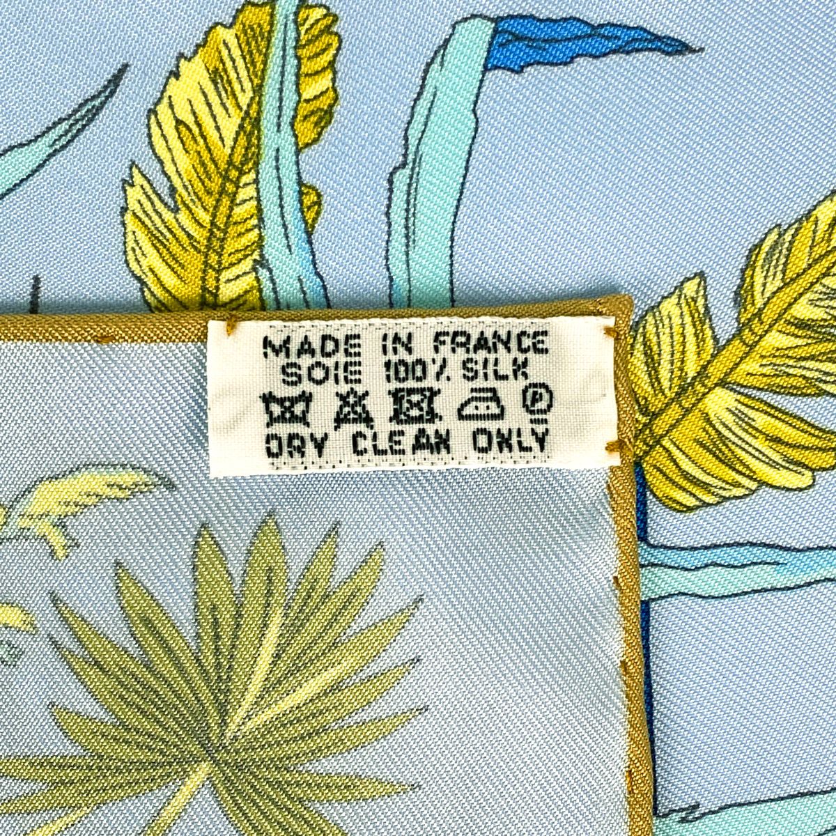 エルメス HERMES カレ 90 JARDIN A SHINTRA シントラの庭 スカーフ シルク ブルー レディース