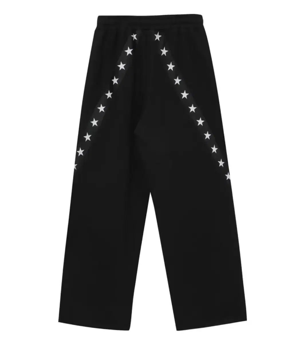 バウプ BAUF B スター LINE ワイド スウェット パンツ ブラック