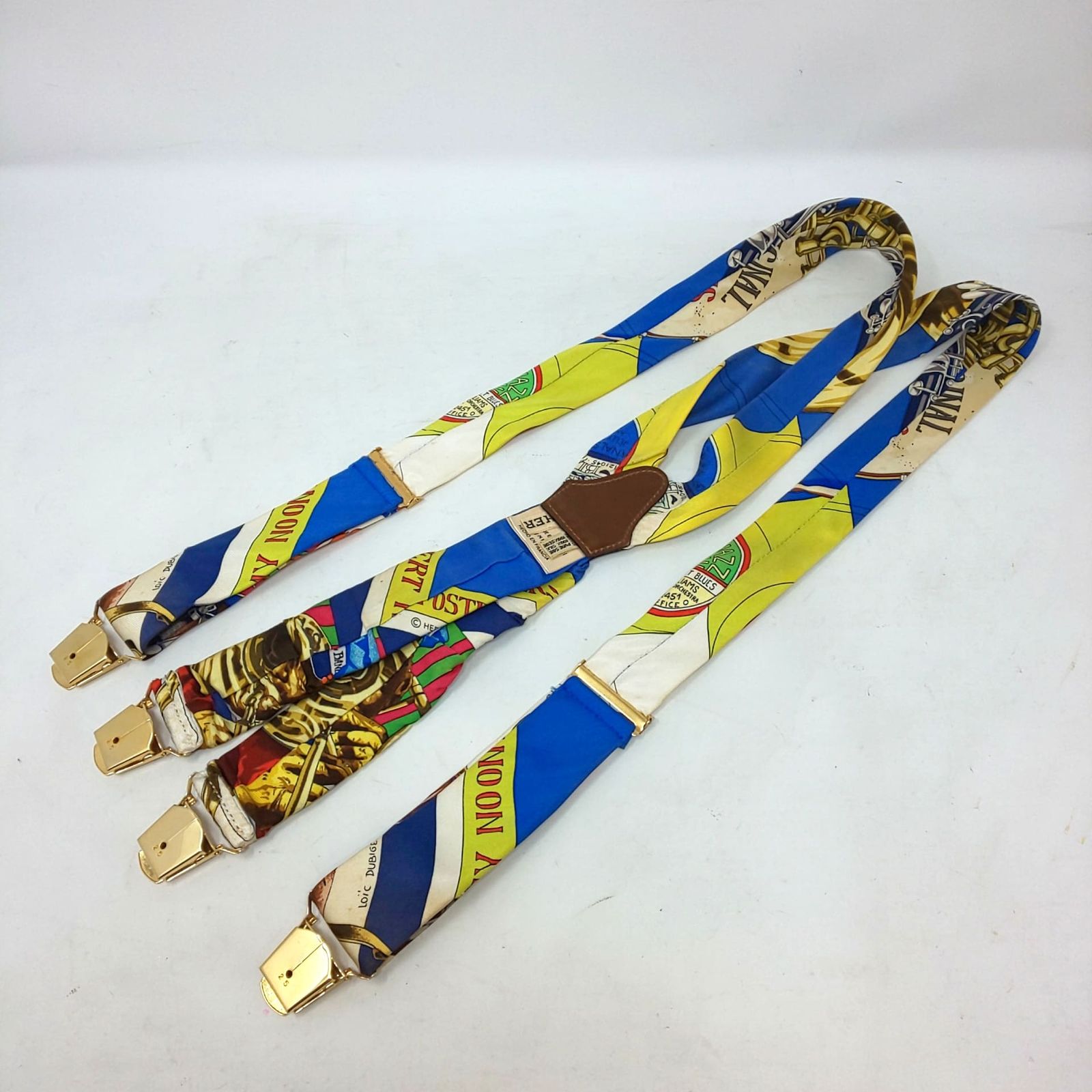 HERMES シルク サスペンダー ネイビー エルメス Hermes HERMES ネクタイ TIE 7cm フランス製 シルク