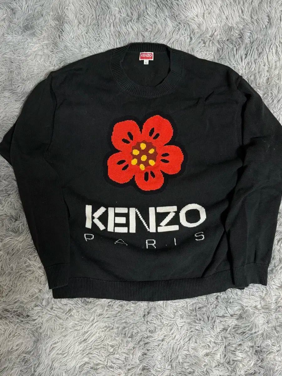 KENZO ケンゾー ボケ ニット セーター 黒 XL