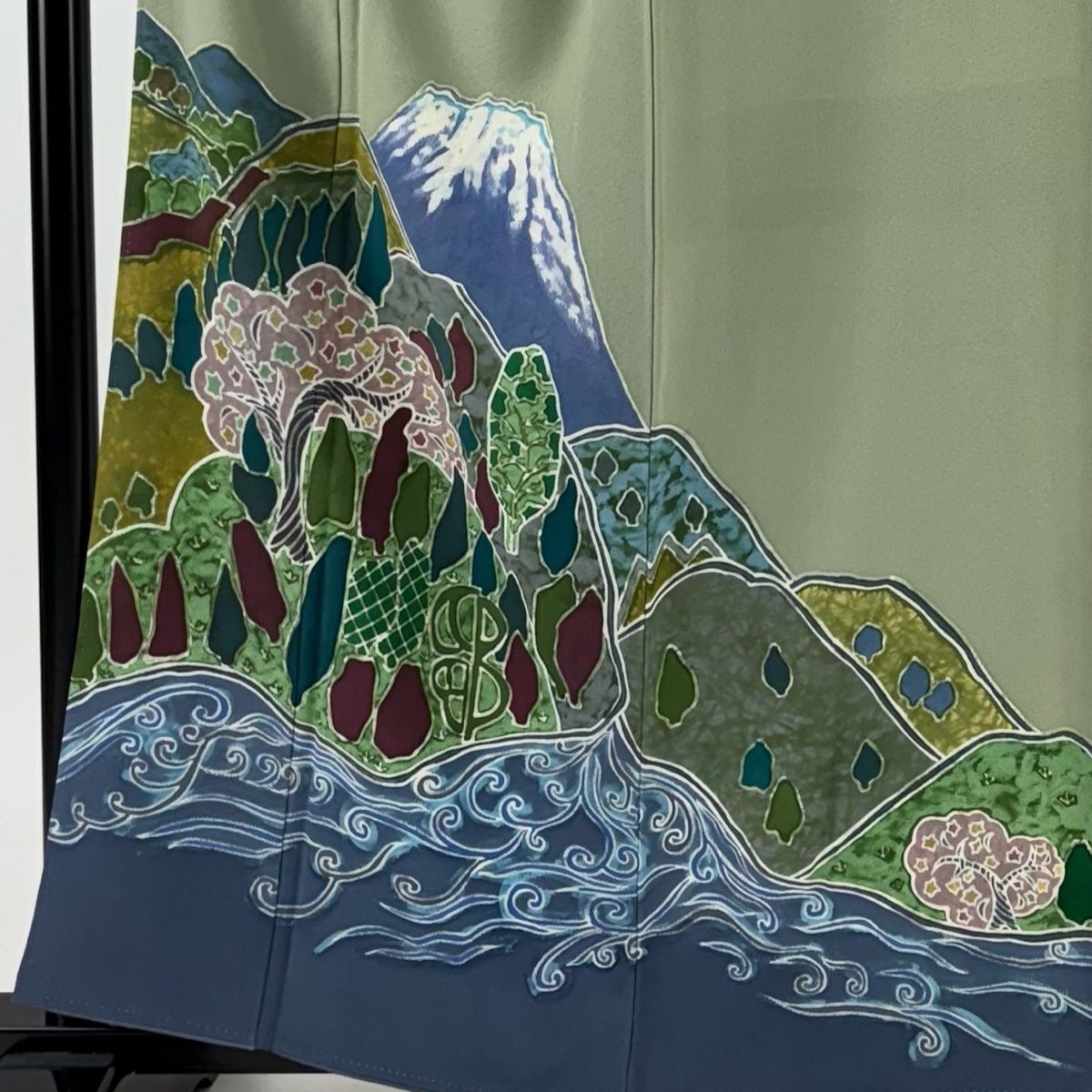 平和屋着物○江戸友禅 小倉貞右 訪問着 駒刺繍 松竹梅花間