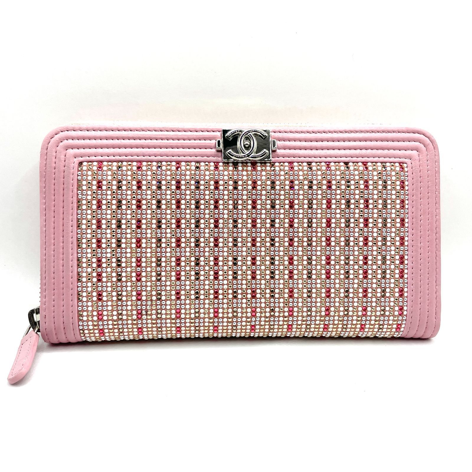 318】極美品 CHANEL ボーイシャネル カラーストーン ラウンド 