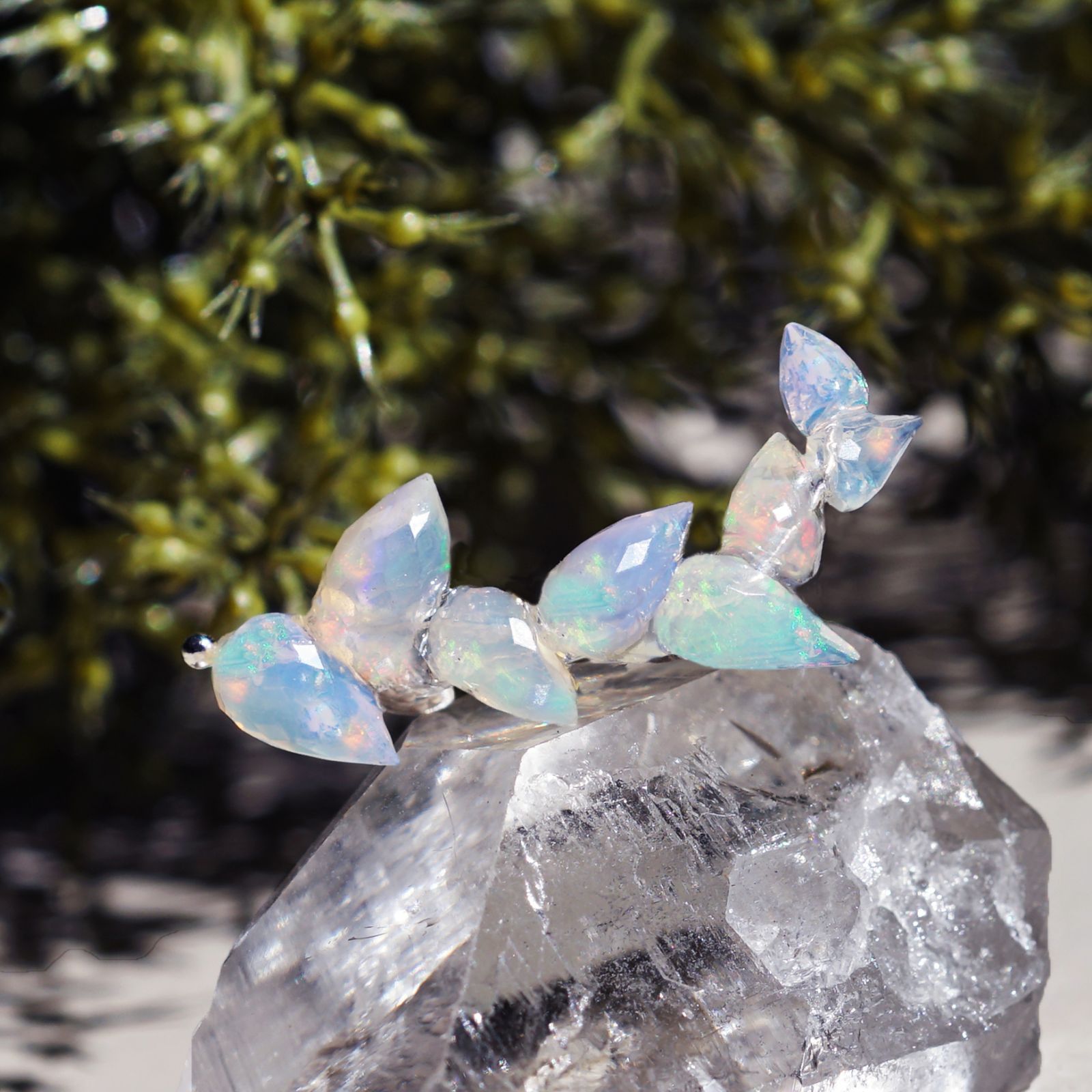 No.296 チェコドロップビーズのピアス ハンドメイド 960 u チェコ