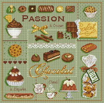 マダムラフェ クロスステッチ刺繍キット 【パッション・チョコレート】 051