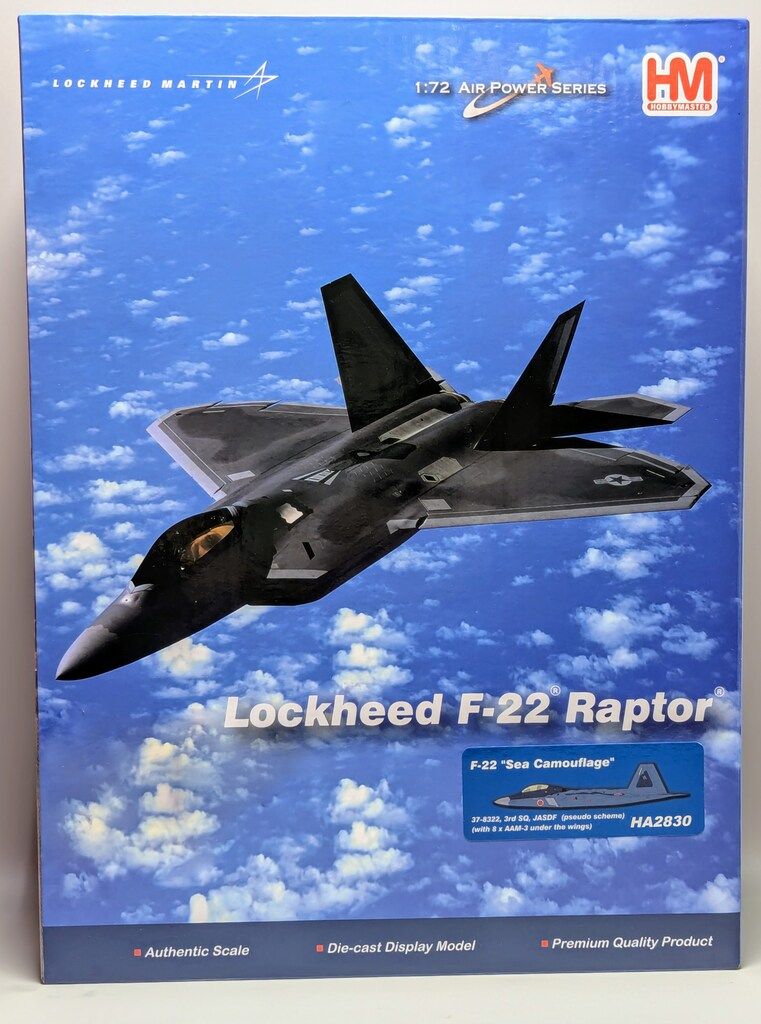 HOBBY MASTER 1|72 F-22 ラプター 航空自衛隊 想定塗装 w|AAM-3 HA2830