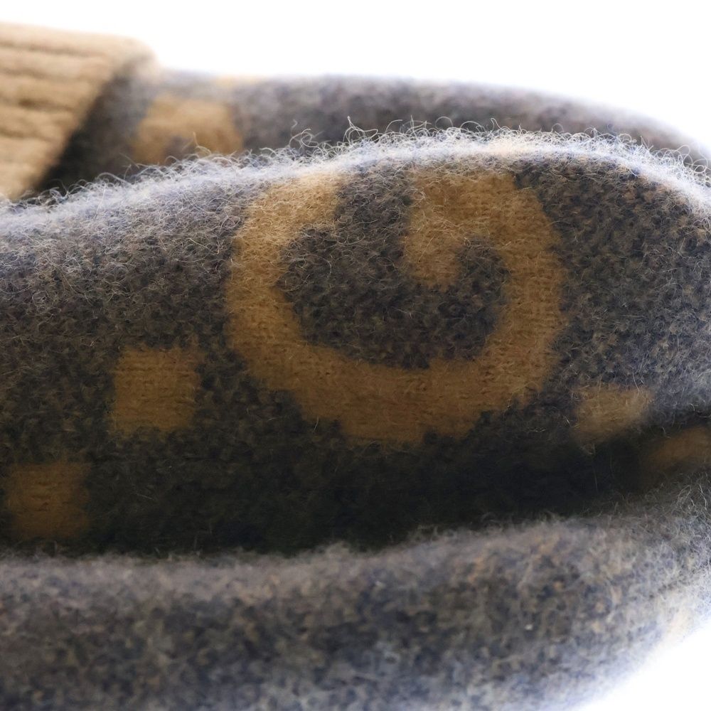 GUCCI (グッチ) GG Knit Cashmere Hat 総柄カシミヤニット