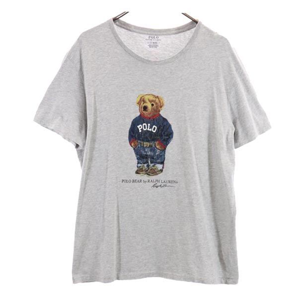 ポロラルフローレン ポロベア柄 プリント 半袖 Tシャツ L グレー POLO RALPH LAUREN メンズ 【中古】  【230702】 メール便可