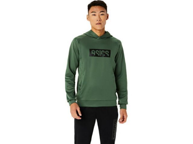 asics アシックス ASICS HEX GRAPHIC LIGHT F サーペンタイングリーン L 2031E234 301 | スポーツウェア スポーツ 衣類 ウエア ウェア 男性 メンズ トップス フーディー フリース 吸温発熱素材 吸汗 速乾 ム