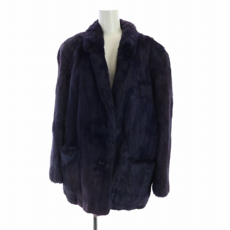 nakamura fur ナカムラ ファー 毛皮 コート 黒 紫 ナカムラ ファー Nakamura fur 毛皮コート ミンクファー 染色 総
