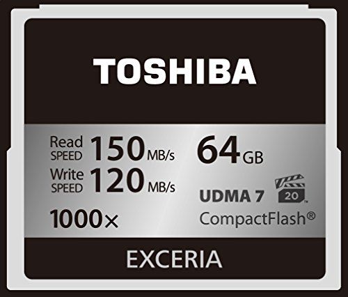 TOSHIBA コンパクトフラッシュカード 64GB EXCERIA 1000倍装 最大読出速度150MB|s 最大書込速度120MB|s CF-EZ064