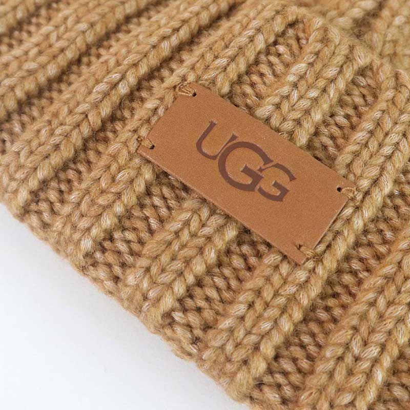 アグ UGG ニットキャップ レディース W CABLE BEANIE WITH POM