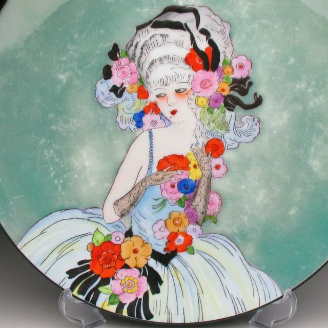 オールドノリタケ デコレディ マダム・ポンパドール プレート 22cm