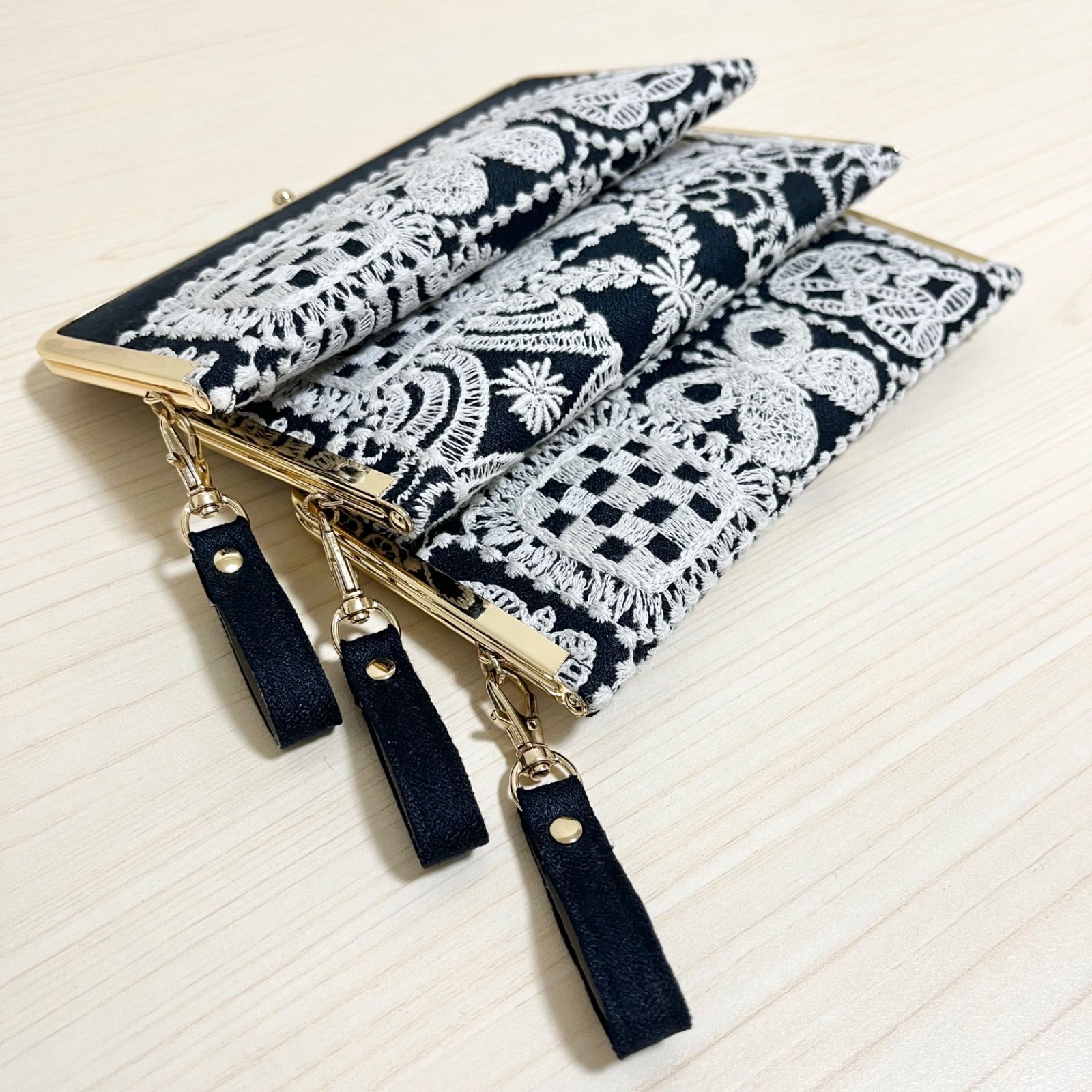 f.ぽってりボストンL フォレストタイル ダークネイビー ミナペルホネン