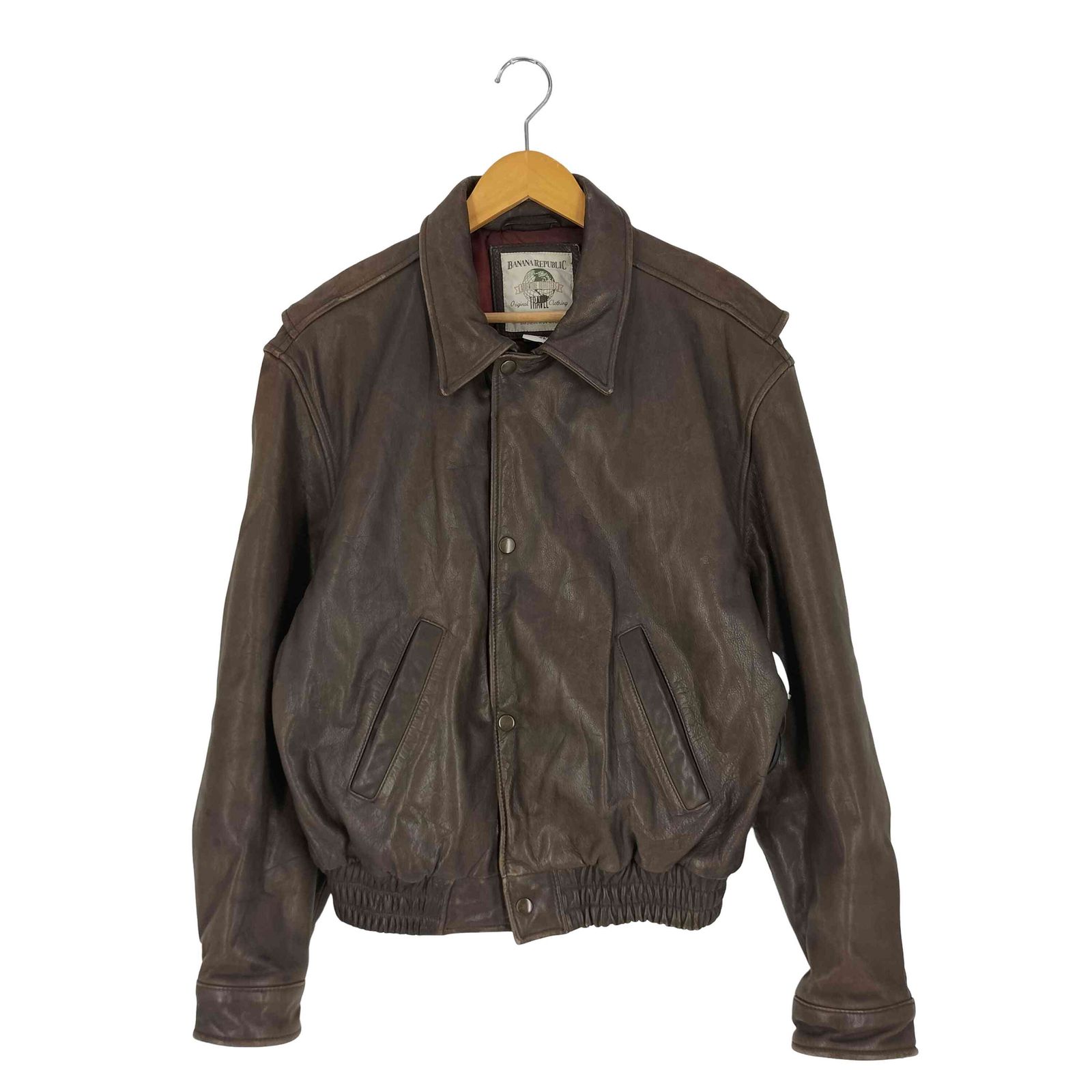 バナナリパブリック BANANA REPUBLIC 80s 地球タグ 韓国製 レザー