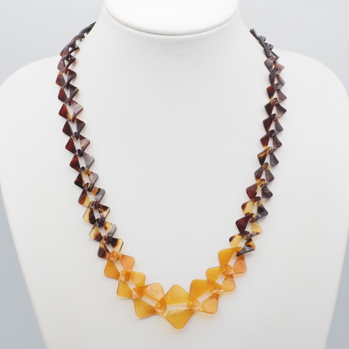 G216 鼈甲 べっ甲 ネックレス チェーン デザイン - メルカリ