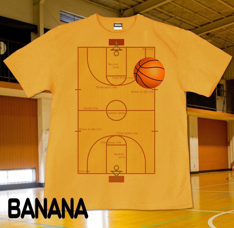 GENJU XXXLサイズ 部活 バスケットボール 応援 メンズ Tシャツ 半袖 TheBasuketballCourt