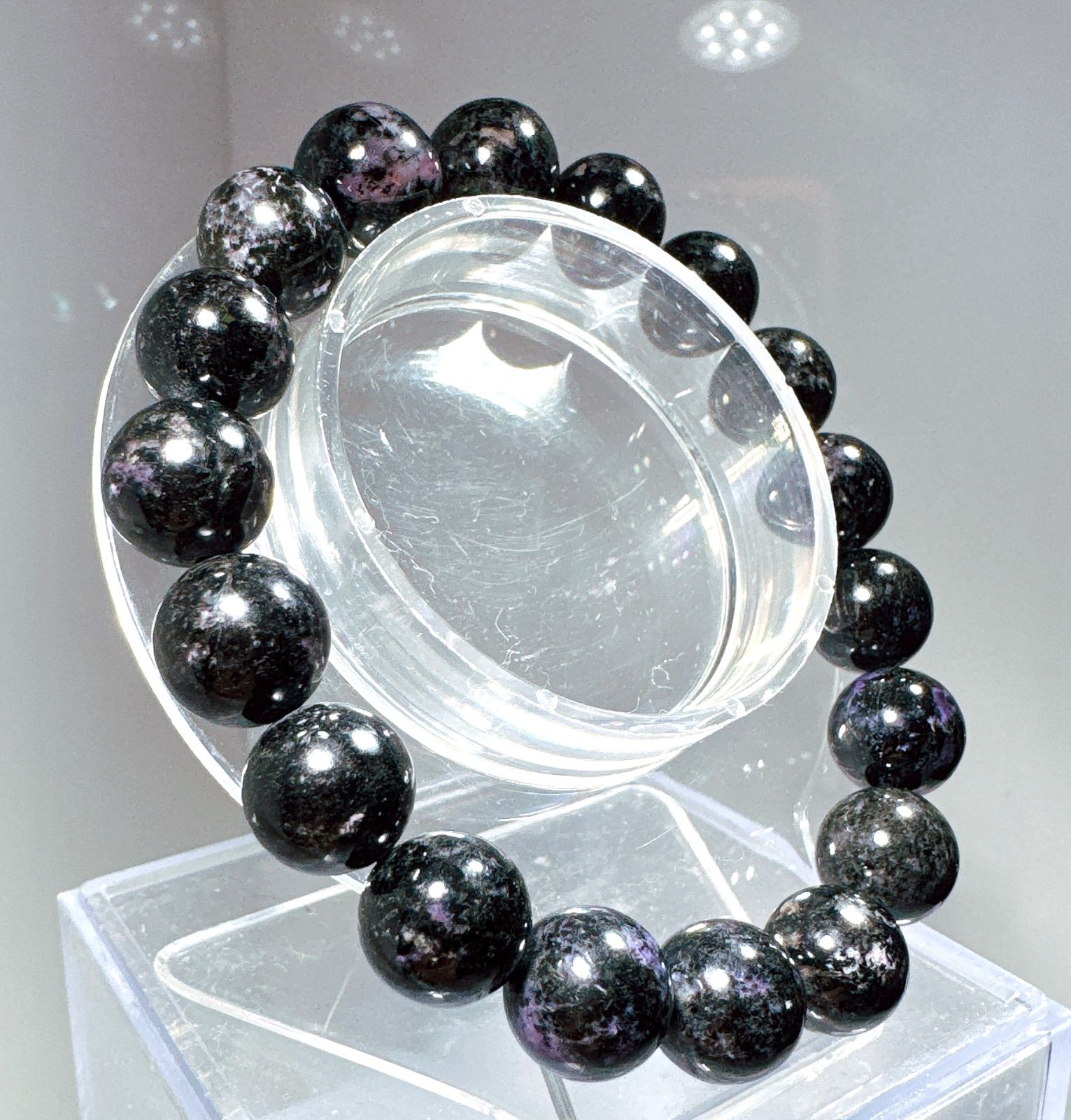 ブラックスギライトブレスレットNO25-2384