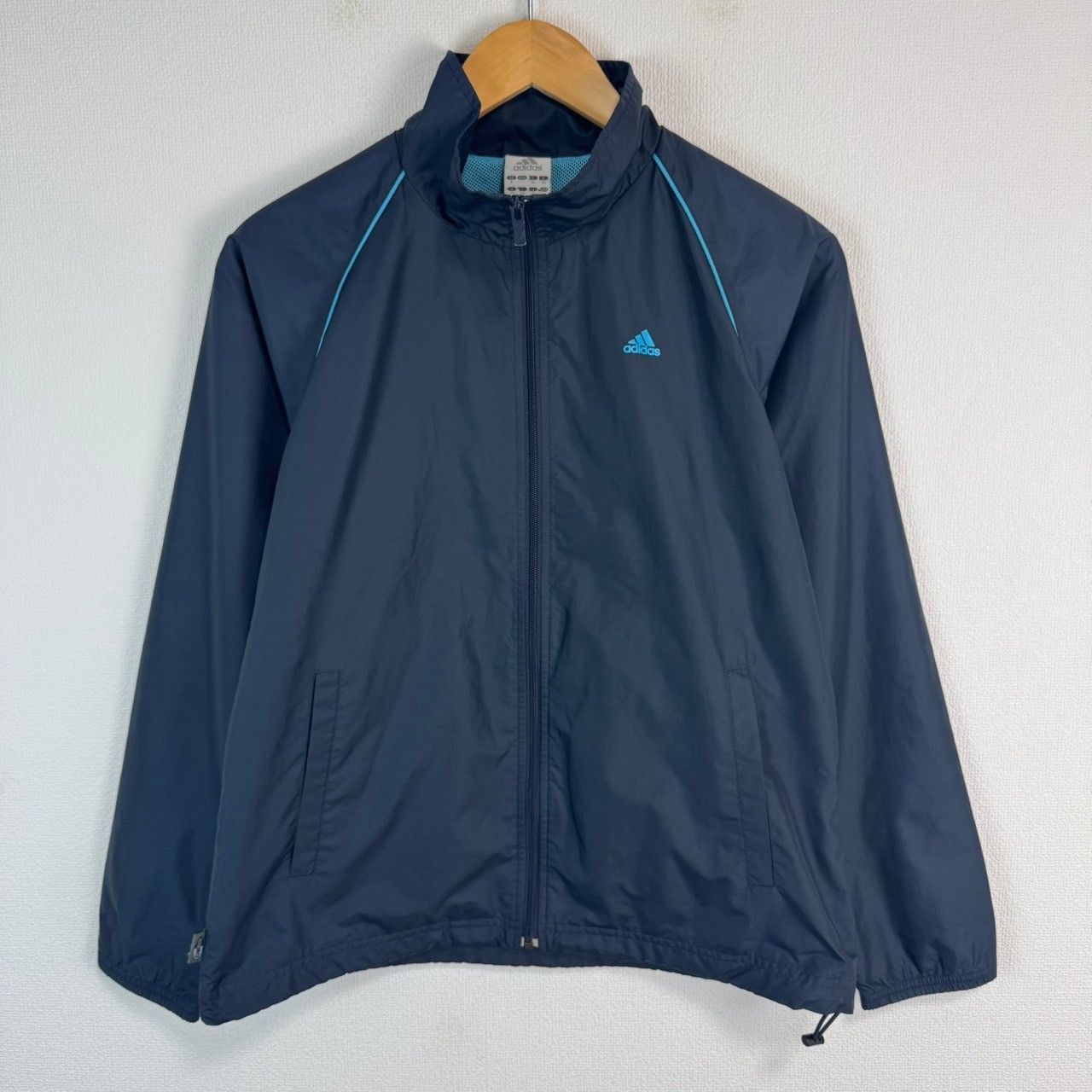 アディダス 旧ジャージ ネイビー S adidas トラックジャージ ネイビー