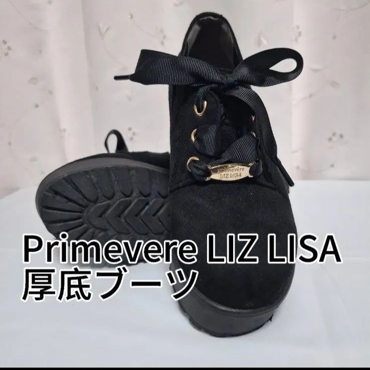 オープニング 大放出セール サイズM Primevere ロリータ リボン スエード 厚底 LISA LIZ 靴