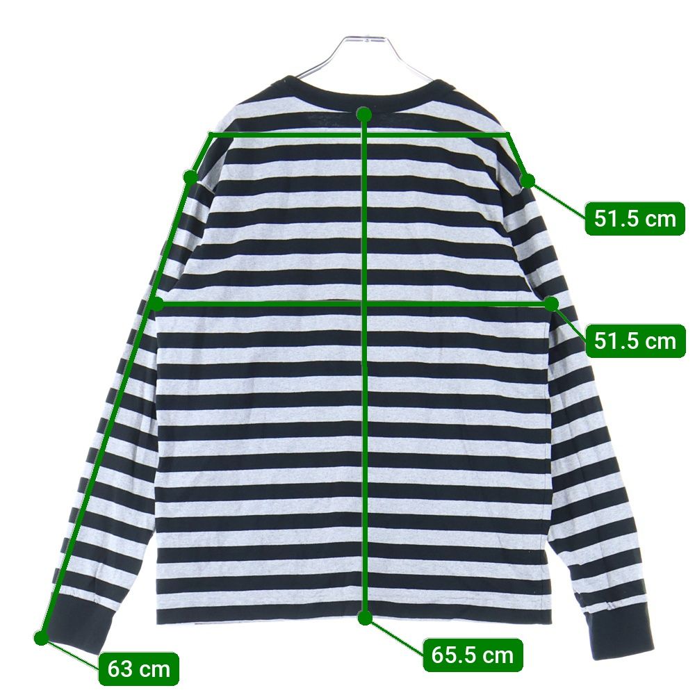 HUMAN MADE (ヒューマンメイド) ハート ワッペンロゴ ボーダー 長袖