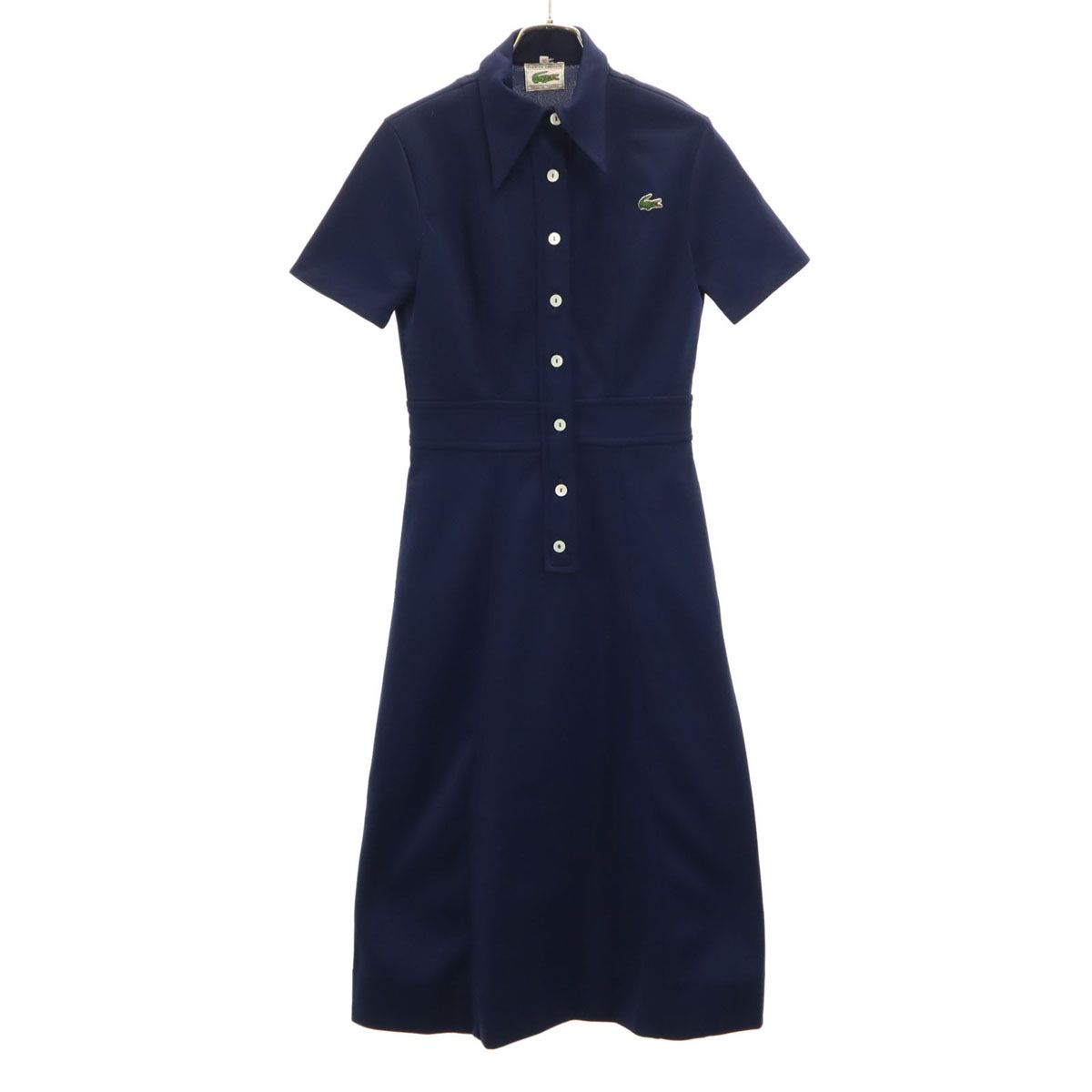 ラコステ シュミーズ ポロシャツ 半袖 エンジ L 70s-80s フランス製 80s フランス製 LACOSTE ラコステ ワンポイント コットン 鹿の子