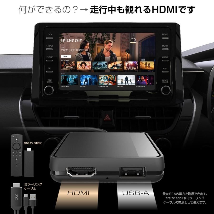 スティックアダプタ CarPlay対応のディスプレイオーディオで走行中にHDMI入力映像が観れる!