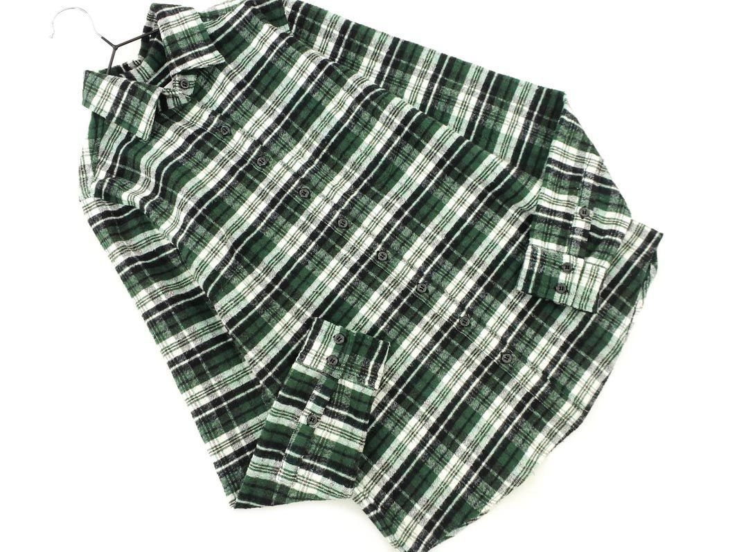 SLY スライ チェック ネル シャツ size1/白ｘ緑 ◇□ レディース ...