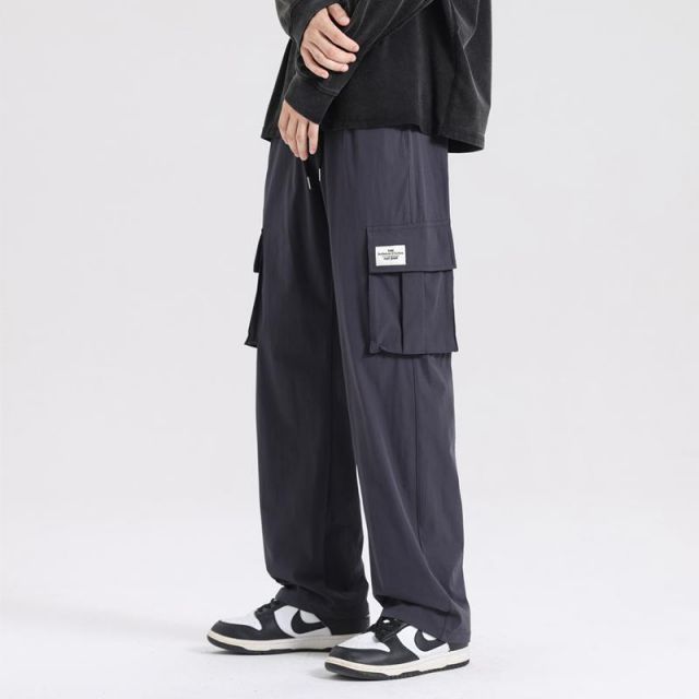 種類46：XL/K：ダークグレー ライトグレー メンズ ファッション 服 男性用 オシャレ シンプル 大人 かっこいい 大きいサイズ ストリート 紳士服 マルチ ケット カーゴ パンツ ゆったり ストレ