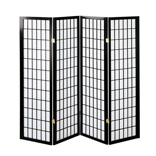 100％品質保証。 5営業日で発送 弘益 KOEKI UTILITY 和風衝立4連 こだま ブラック JP4BK 2246253