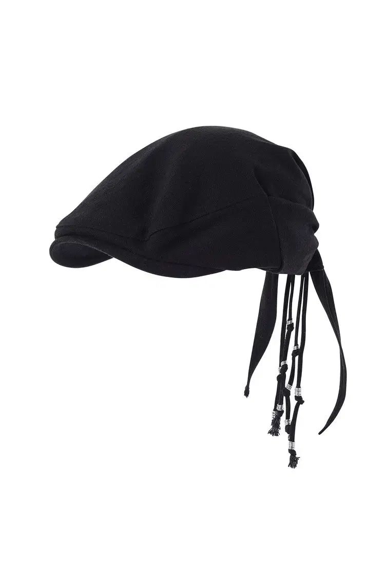 CARTEL Tassel Knotted Hunting Cap BLACK