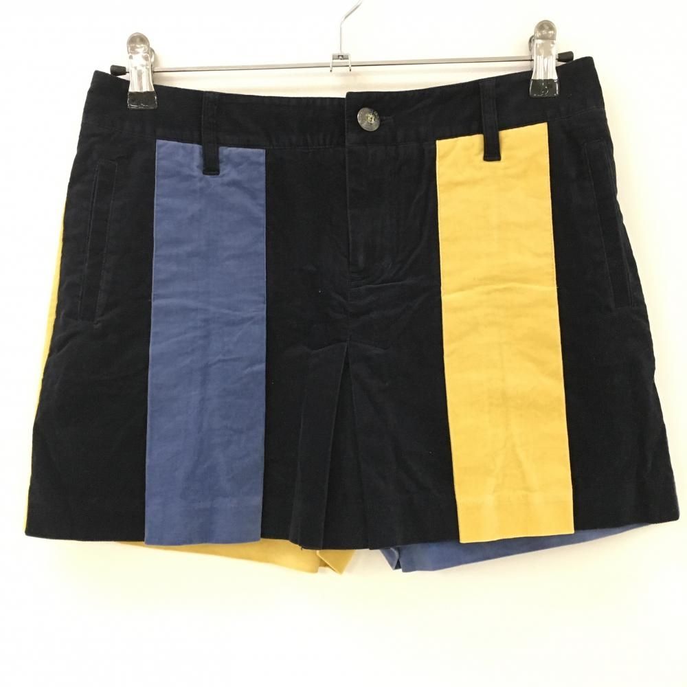 ダンスウィズドラゴン キュロットスカート イエロー×黒 前面チェック