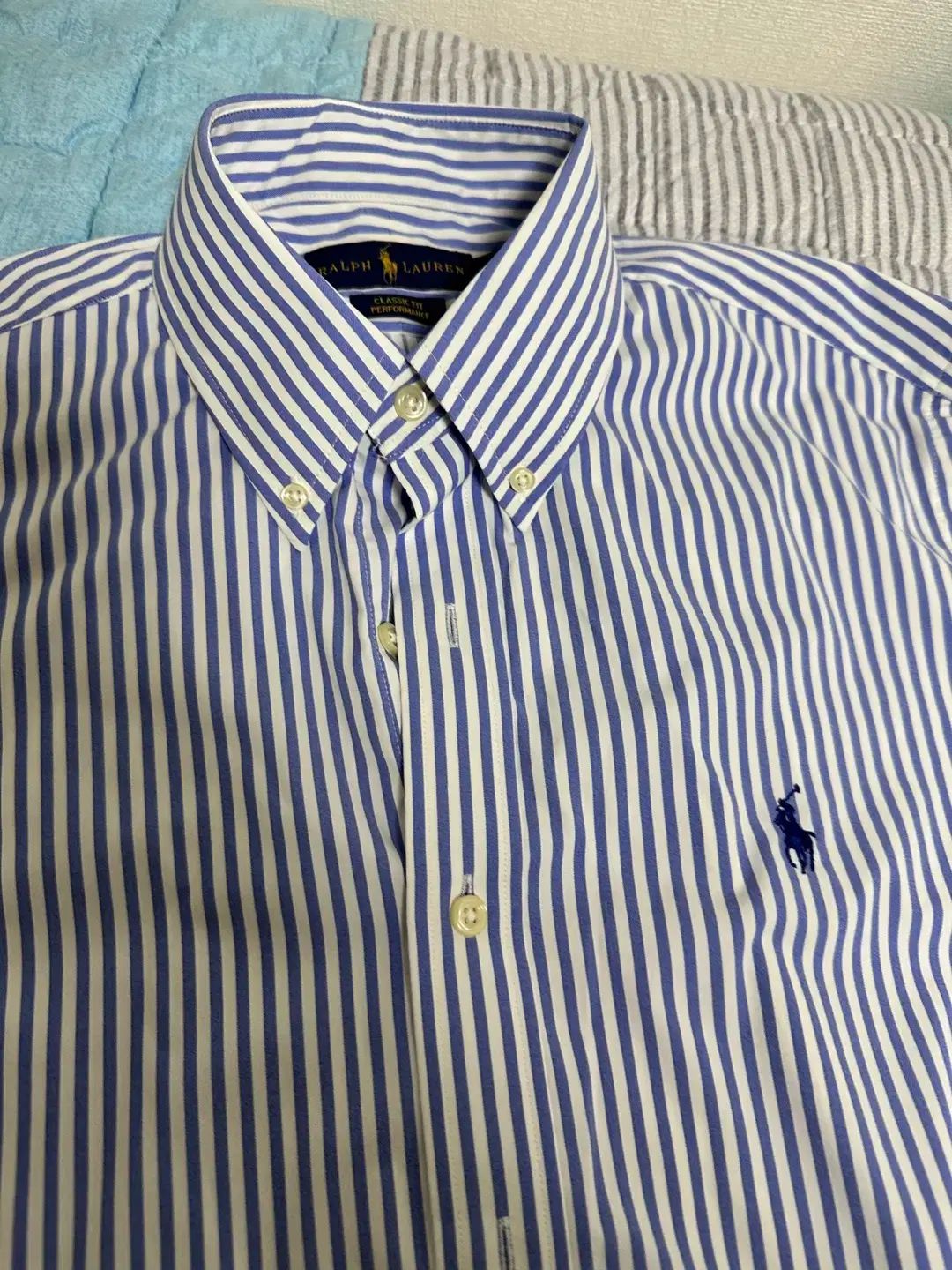 (状態良好) クラシックフィット ( M ） ポロ Ralph Lauren(ラルフローレン) ストライプ ポプリン シャツ