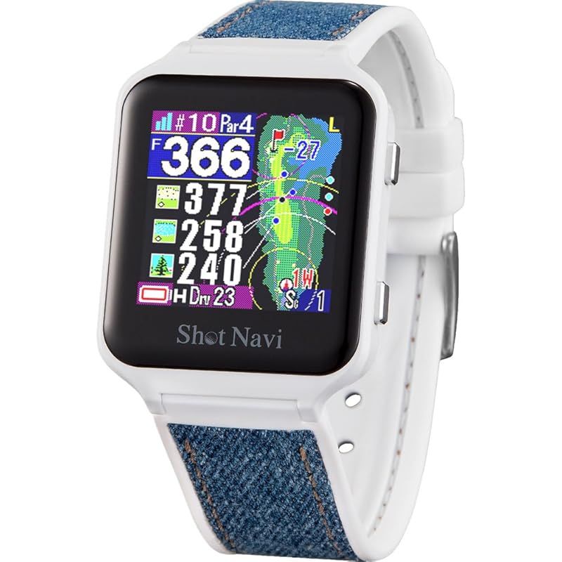 Shot Navi AIR EX ショットナビ ホワイト 超軽量20g タッチパネル 日本製 GPSナビ ゴルフウォッチ 1
