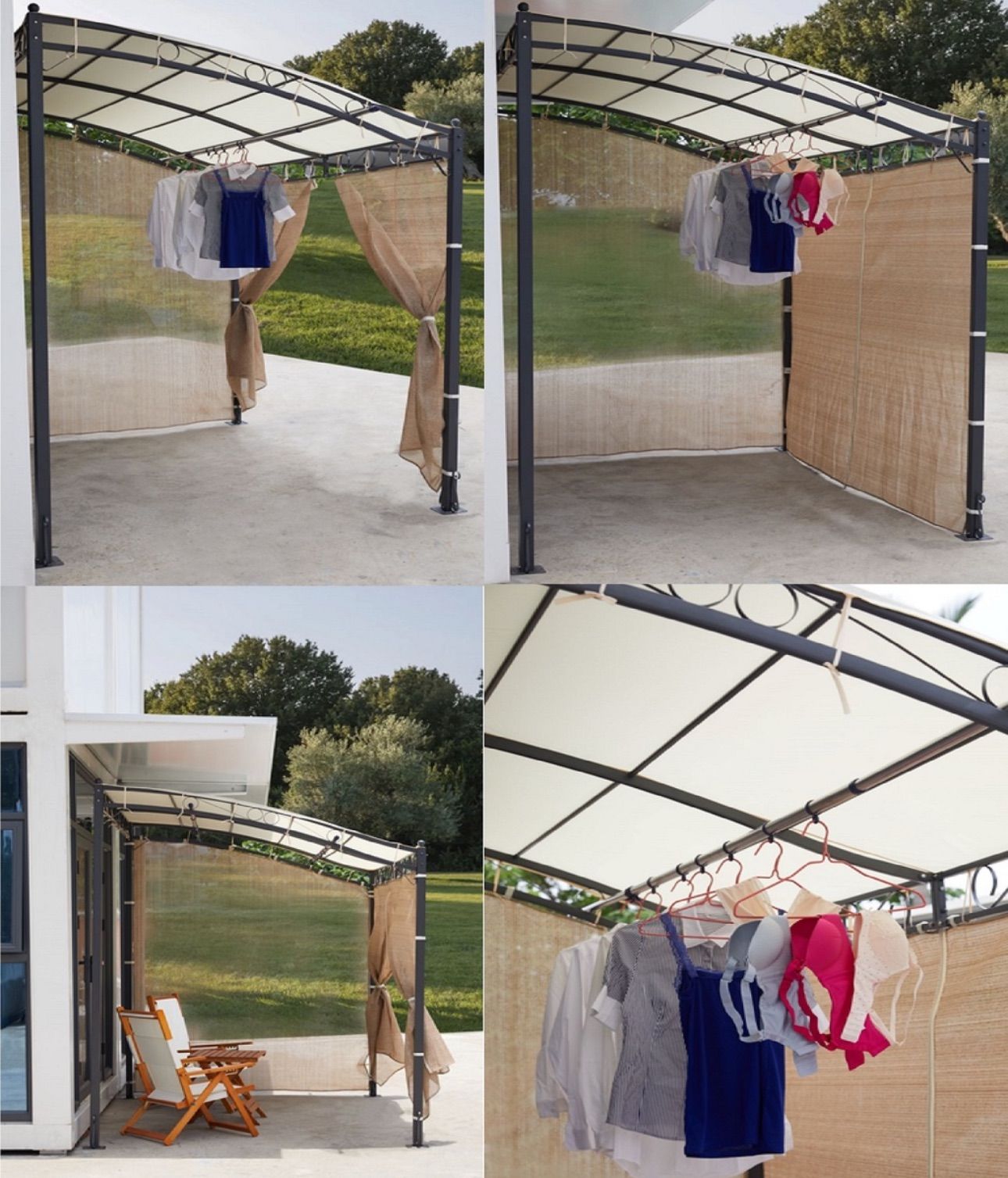 屋外物干し 目隠し