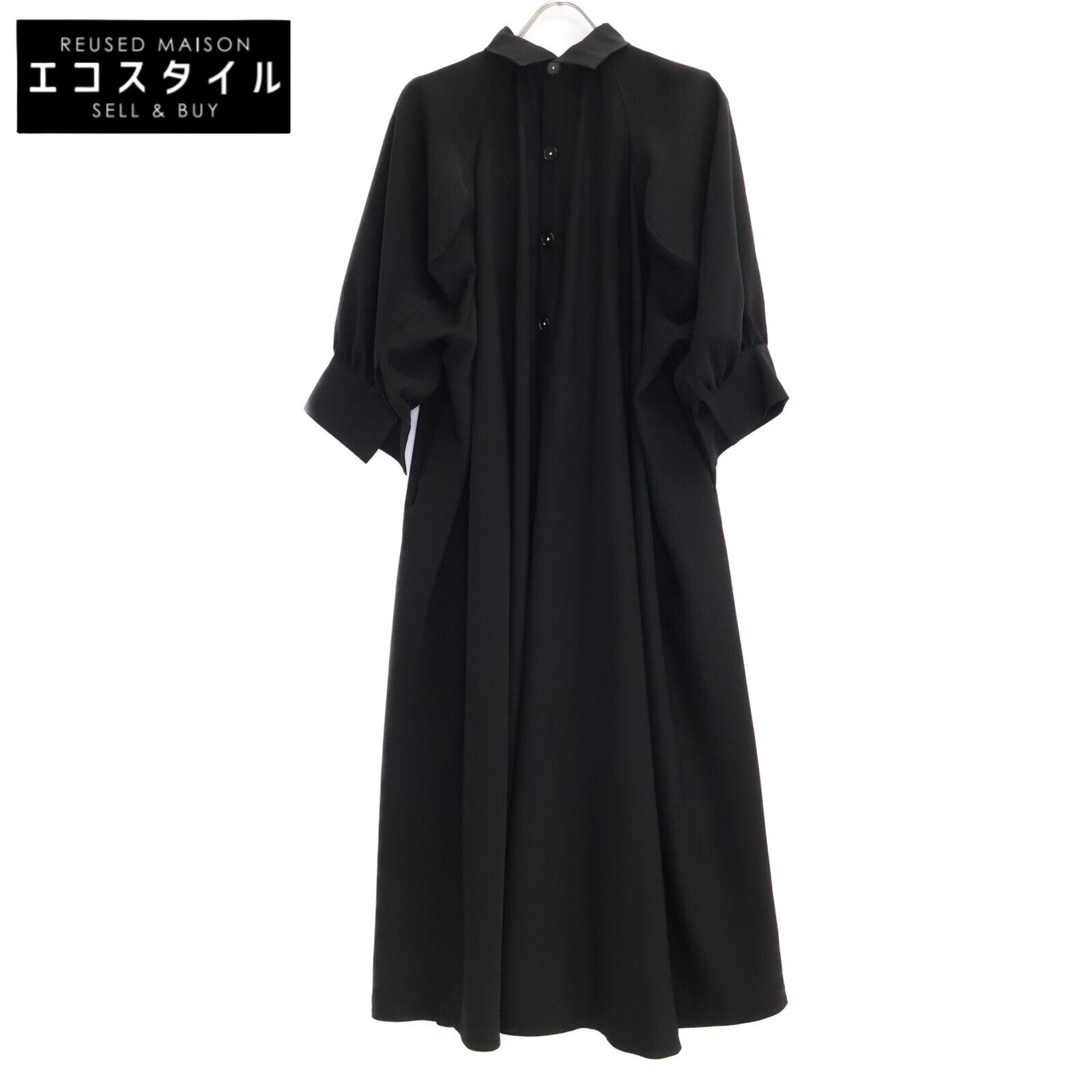 ENFOLD エンフォルド ブラック Comfortable Twill スタンド フレア  