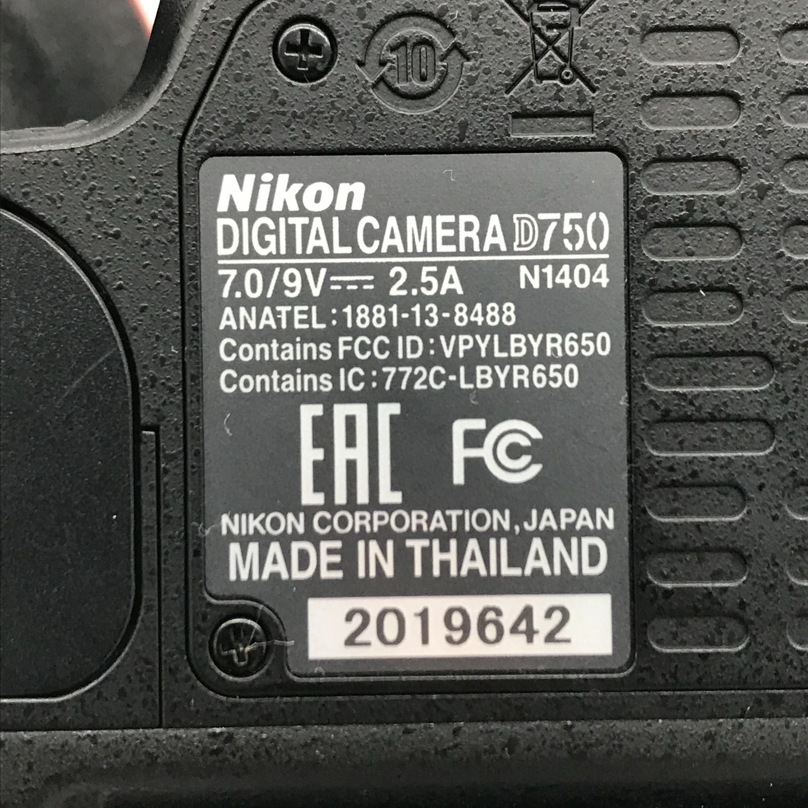 ▽【動作確認済み】Nikon/ニコン D750 ボディ 一眼レフカメラ ブラック