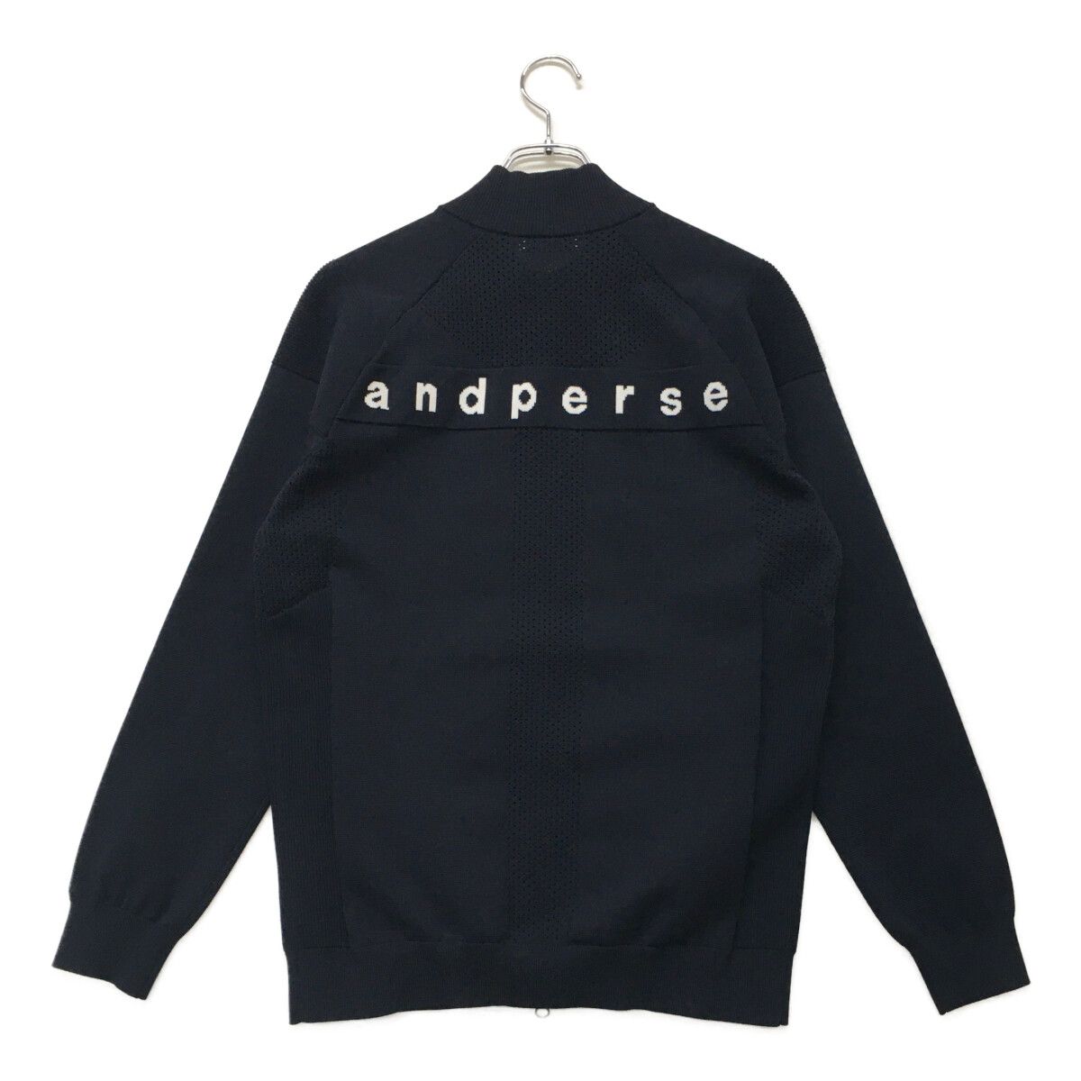 未使用品 メンズ アンパスィ and per se ニットアウター M 紺 ネイビー