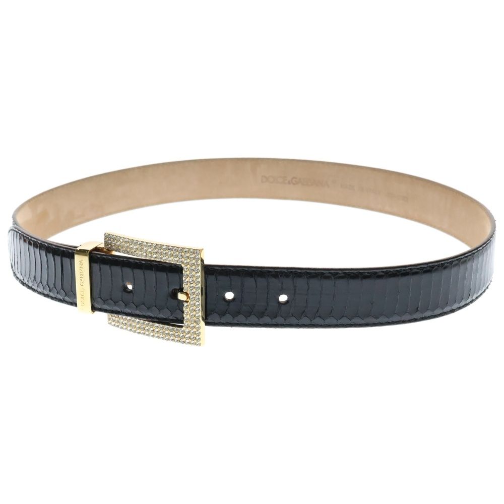 ドルチェ&ガッバーナ ラインストーン リアルパイソン ベルト ドルチェ&ガッバーナ ラインストーン リアルパイソン ベルト