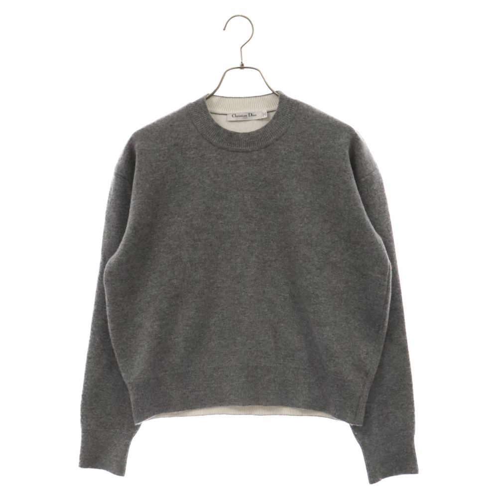 未使用品◎Christian Dior クリスチャンディオール 924S55AM009 JA DIOR 8 カシミヤ 長袖 ニット プルオーバー グレー 42 箱付き イタリア製 正規品 レディース Christian Dior (クリスチャンディオール) jadior 8 ボクシーセーター