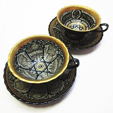 eclectique kaikai エクレクティックカイカイ パテルナの風 ペア カップ-ソーサー 美濃焼 コーヒーカップ アンティーク 食器 D251Z
