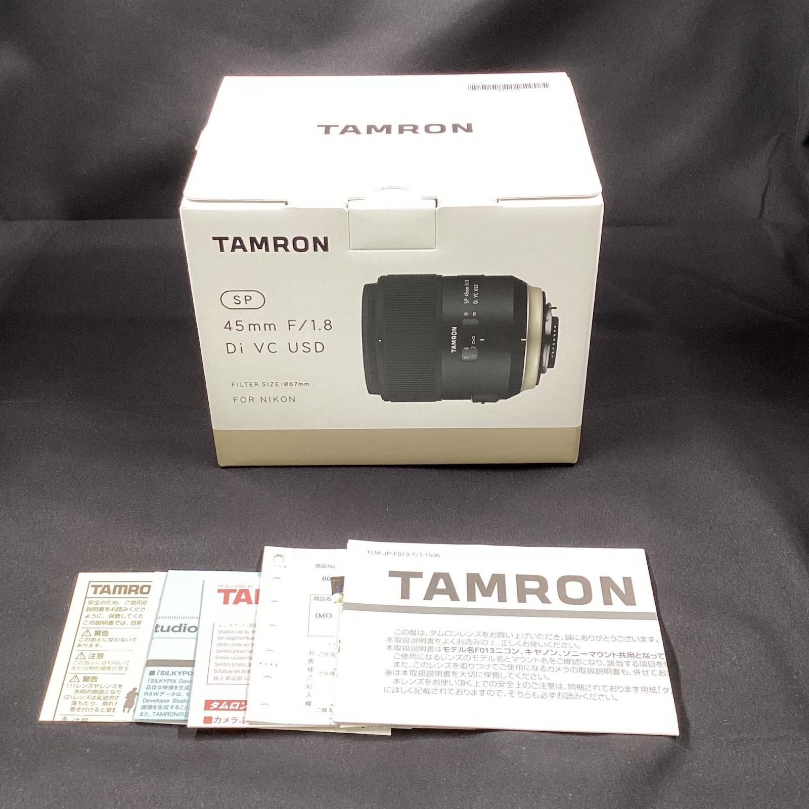 【最速発送】TAMRON SP 45mm F/1.8 Di VC USD (Model F013) Nikon Fマウント【難有】