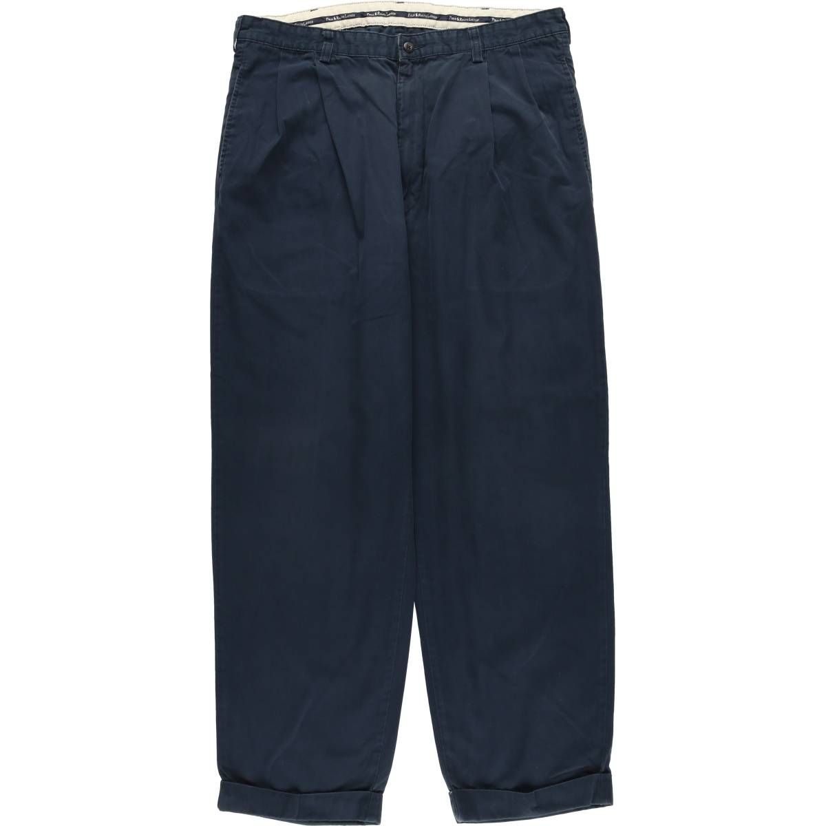 古着 ラルフローレン Ralph Lauren POLO RALPH LAUREN ツータック コットン スラックスパンツ メンズw35相当|eaa549246