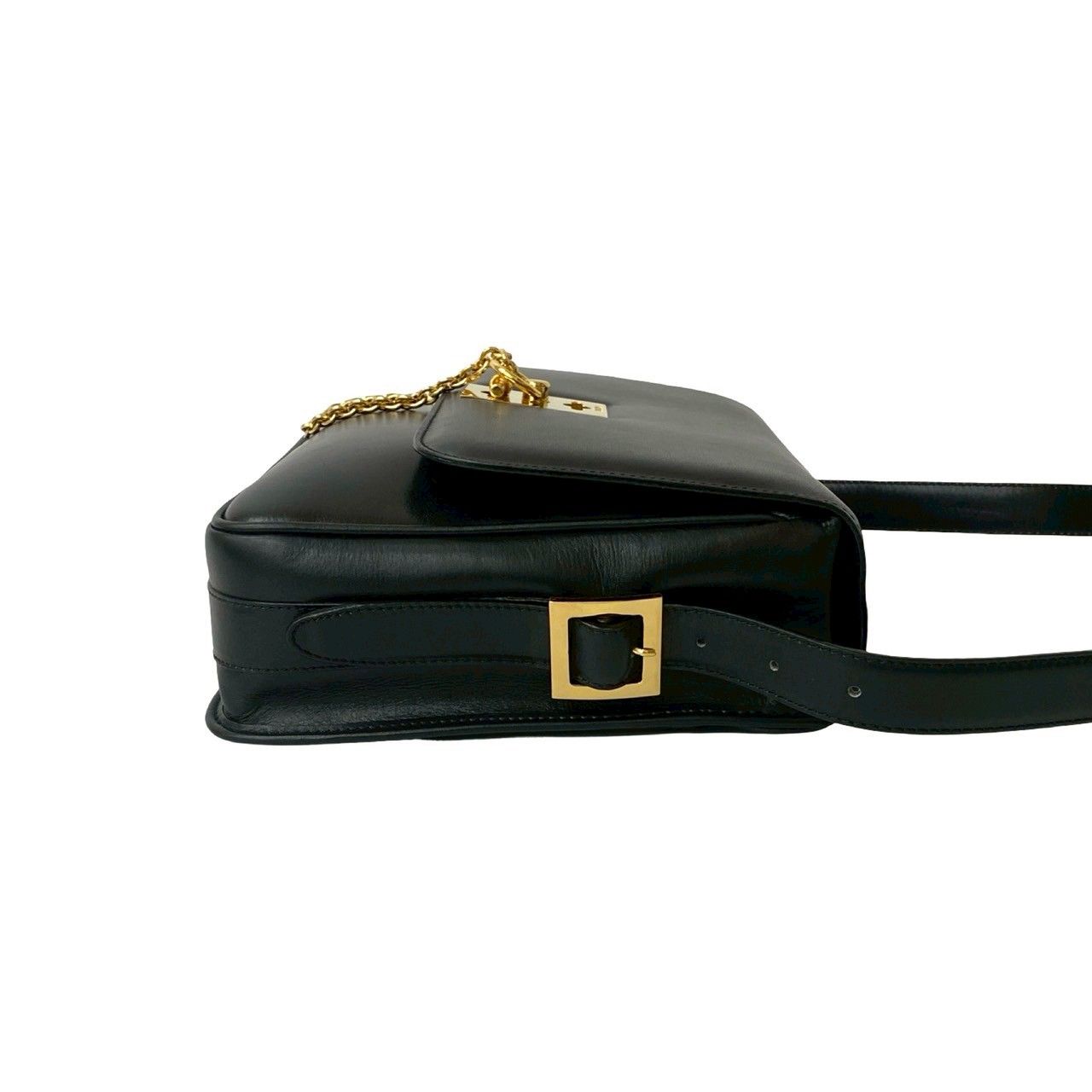 美品 CELINE セリーヌ 本革 レザー ショルダーバッグ 極 美品 袋付き CELINE セリーヌ ヴィンテージ ロゴ リング 金具