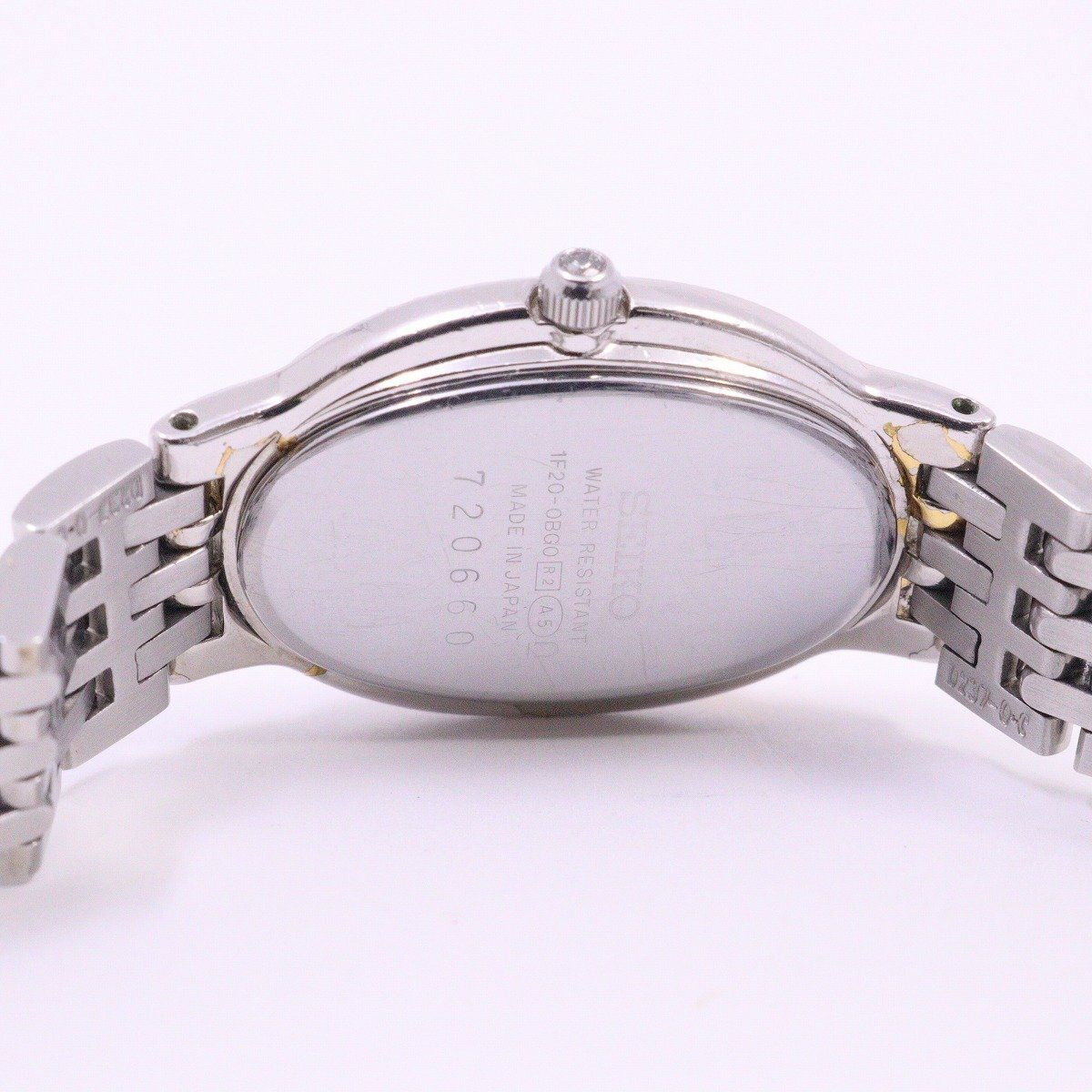 セイコー エクセリーヌ 腕時計 アナログ クオーツ 1F20-6B50 シェル セイコー エクセリーヌ クオーツ 腕時計 1F20-6B50 動いてます