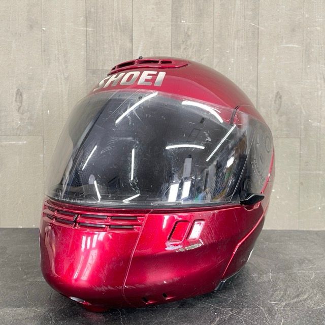 SHOEI SYNCROTEC ヘルメット 【中古】 フルフェイス ショウエイ シンクロテック ショーエイ 赤 Mサイズ 57-58cm  バイク用品/92373 - メルカリ